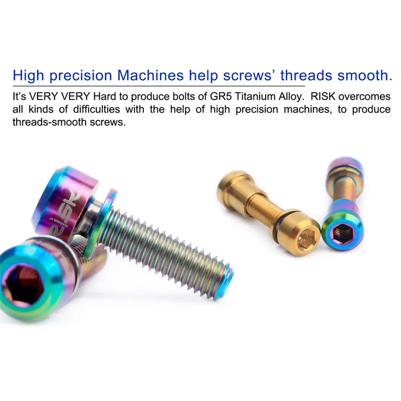 Одна пара/коробка велосипедные болты из титанового сплава для выноса руля