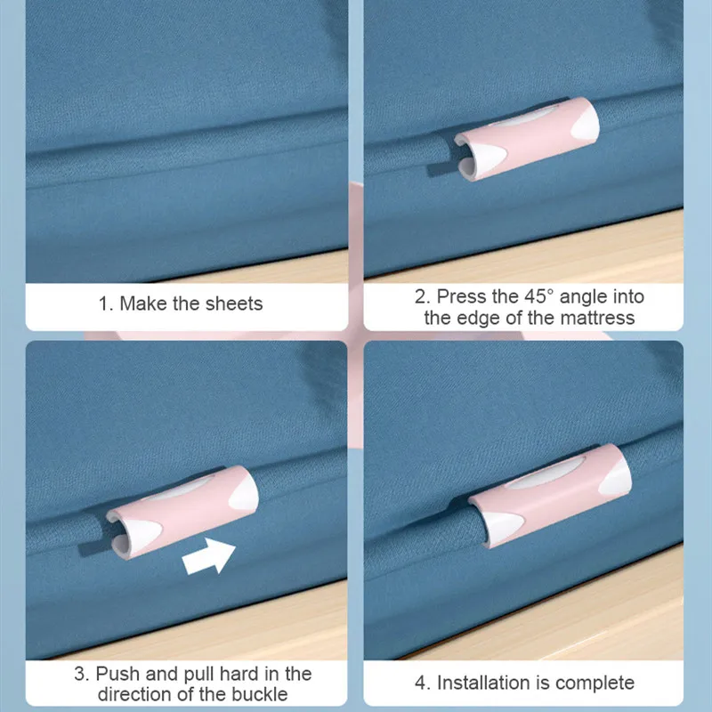

6pcs Bed Sheet Clips Plastic Slip-Resistant Clamp Quilt Bed Cover Grippers Fasteners Mattress Holder For Home Clothes Peg Tools