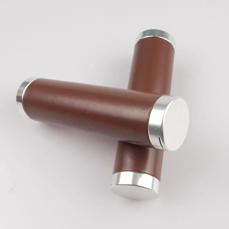 

1 Pair Handlebar Covers PU Leather Parts Durable Bicycle Spare Aluminum Alloy