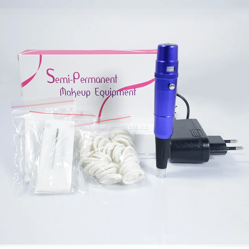 Blue 35000r/m Микро пигментация бровей Тату машина Dermografo Универсальный Перманентный макияж пму микроблейдинг Швейцарский Мотор татуировки пистолет - Цвет: Blue