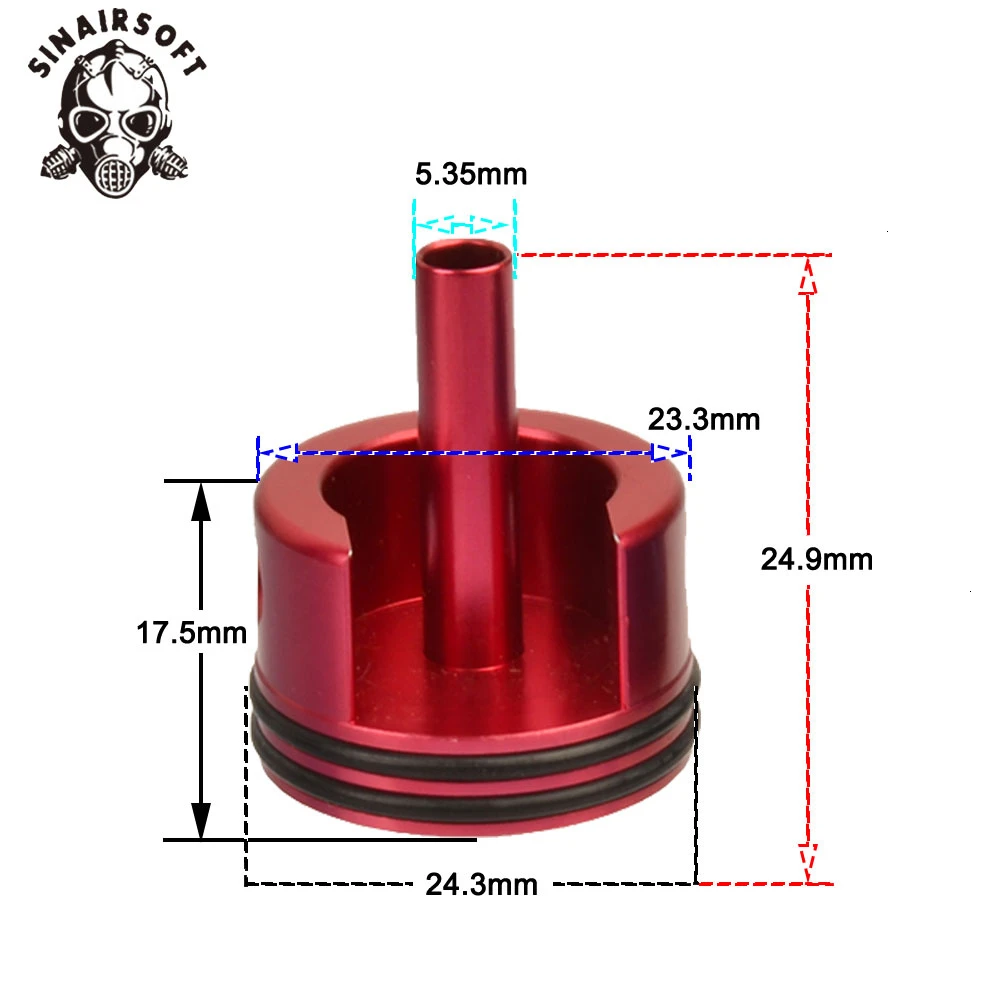 SHS CNC Алюминиевые Двойные уплотнительные кольца резиновые колодки тип головки цилиндра подходит AEG страйкбол Ver.2/3 коробка передач для пейнтбола стрельба аксессуары