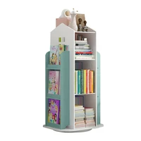 childrens bookshelf 360%c2%b0 rotating cartoon books rack floor simple child book shelf for home bookcases furniture