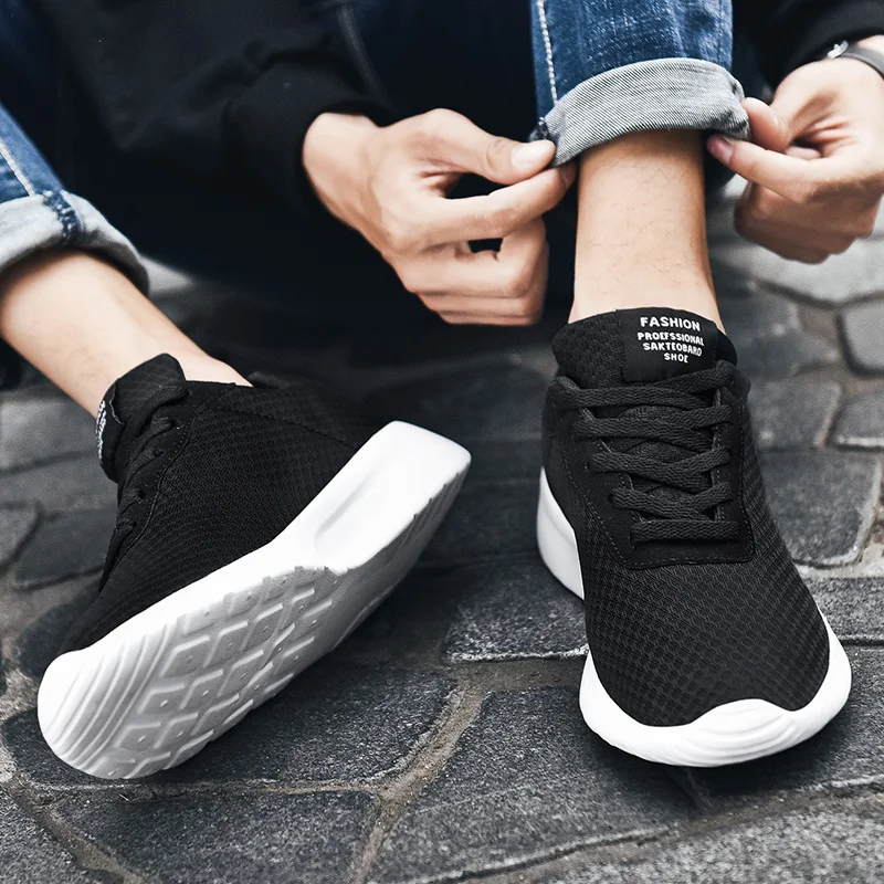 

Кроссовки мужские дышащие для бега, Легкая удобная спортивная обувь для ходьбы и бега на открытом воздухе