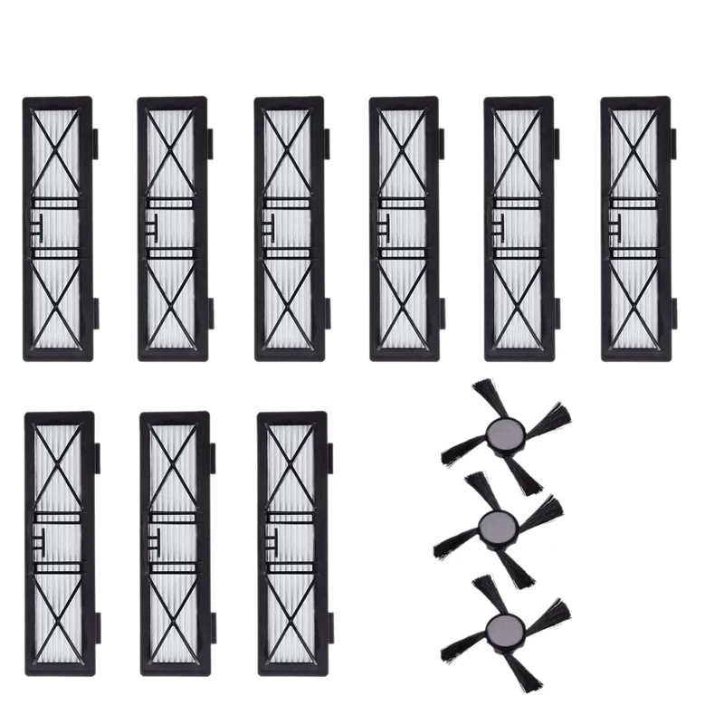 

9X Hepa фильтр 3X боковая щетка для Neato Botvac D3 D4 D5 D6 D7 D70 D75 D80 D85 подключен Botvac 75E обхват груди-80, 85, ЩЕТОЧНЫЕ фильтры Запчасти