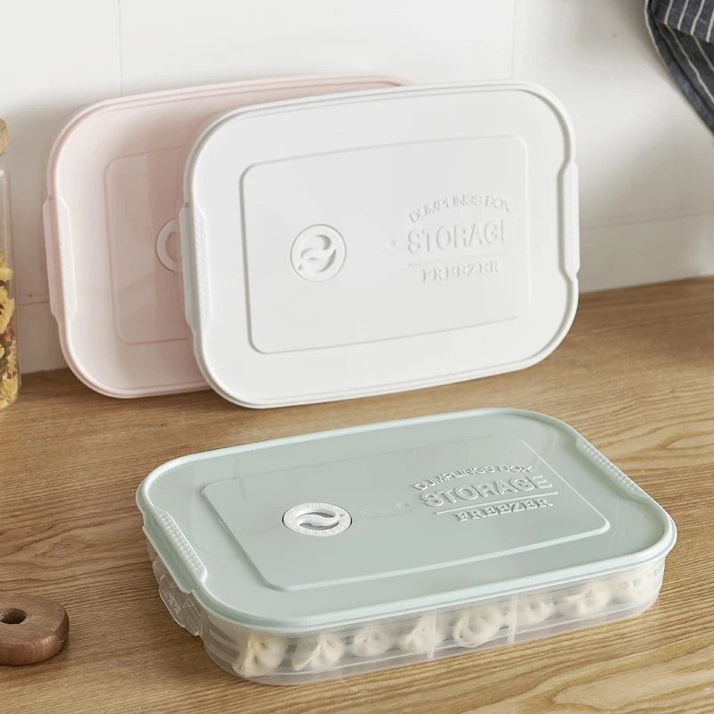 

CX Dumplings Box Refrigerator Storage Box Household Multi-Layer Fresh-Keeping Tray Storage Box