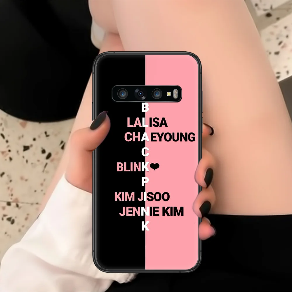 

Blackpinks Kpop Phone Case For Samsung Galaxy Note S 8 9 10 20 Plus E Lite Ultra Black black Back 3D Funda Tpu Bumper Pretty