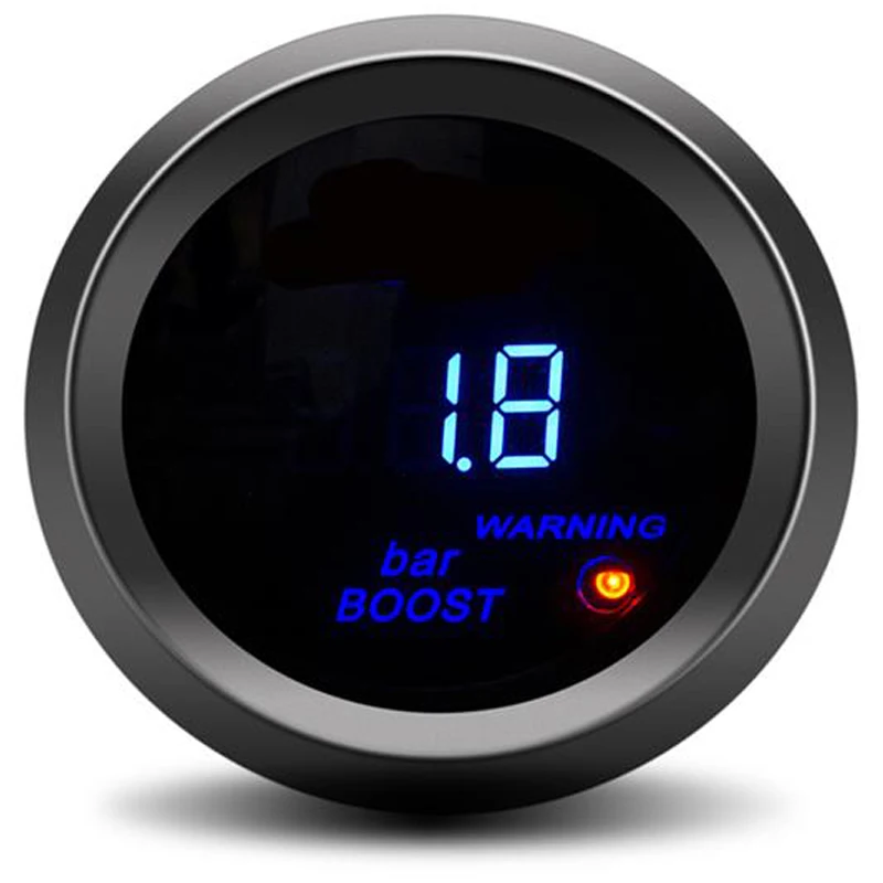 Цифровой измеритель турбонаддува автомобильный давления с датчиком 52 мм синего
