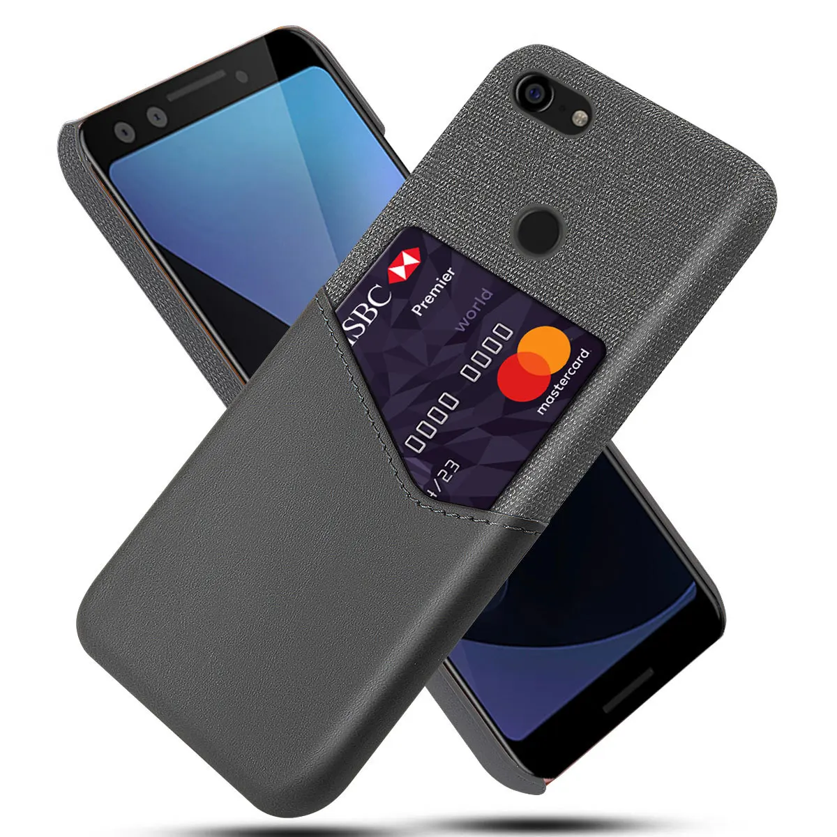 Роскошный кожаный держатель для карт, чехлы для телефонов Google Pixel 4 XL 2 3 XL XL2 Lite Pixel2 Pixel3 Pixel3lite XLPhone - Цвет: Сиренево-синего цвета