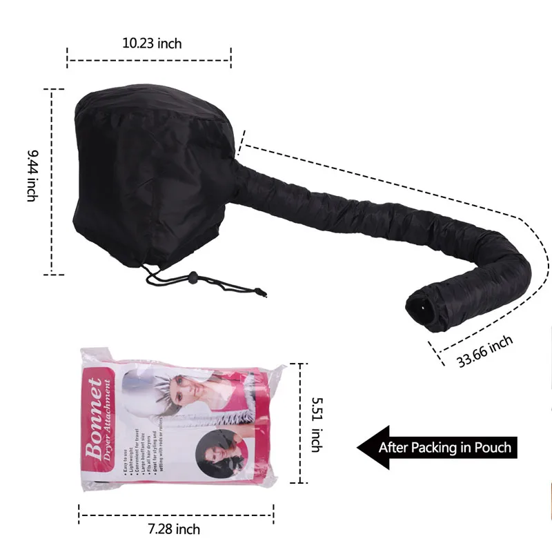 Портативный Мягкий головной убор для сушки волос женский фен домашний