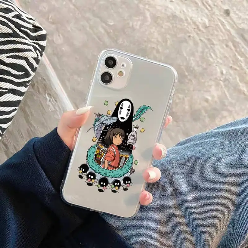 

Spirited Away Phone Case Transparent for Clear iPhone case 11 12 mini pro XS MAX 8 7 6 6S Plus X 5S SE 2020 XR