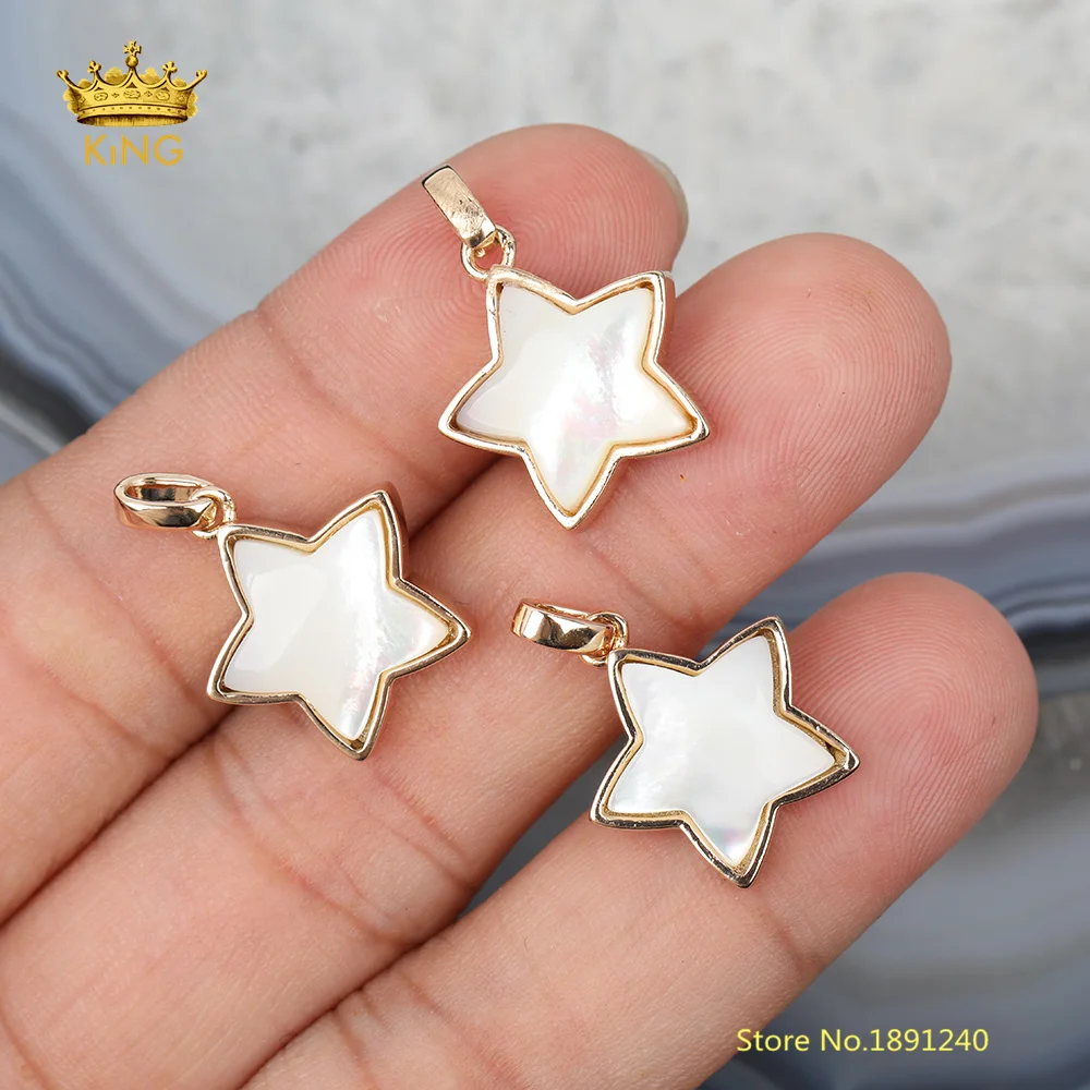 5 шт./лот подвески в виде звездочек 15 мм с белым покрытием | Украшения и аксессуары