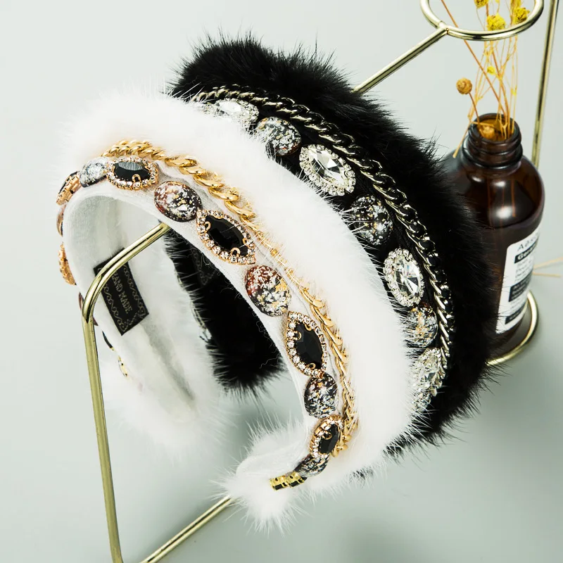 

Роскошные новые обручи с подкладкой Bejeweled модные роскошные обручи для волос Стразы для женщин блестящие новые обручи