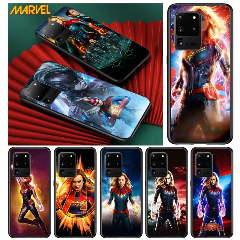 

Captain Marvel for Samsung S20 FE Ultra Plus A91 A81 A71 A51 A41 A31 A21 A11 A72 A52 A42 A22 Soft Black Phone Case