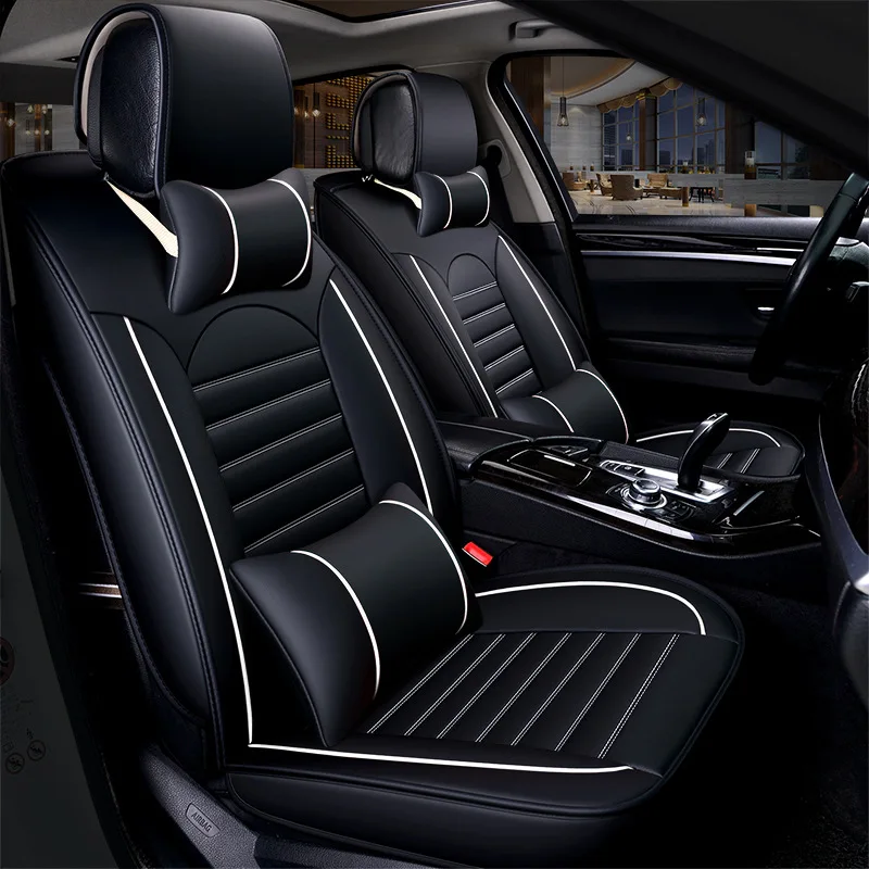 

HeXinYan Leather Universal Car Seat Cover for Isuzu all models D-MAX mu-X 5 seats auto accessories car styling