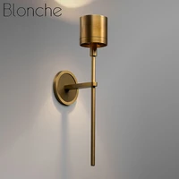 modern luxury gold wall lamp e14 led bulb wall sconce light loft fixtures bedroom bedside living room home industrial luminaire