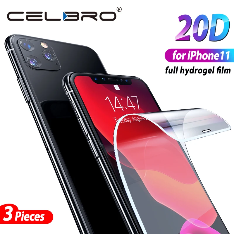 Полное покрытие для Iphone 11 Pro 11pro Max 2019 мягкая защитная пленка экрана Apple Iphone11