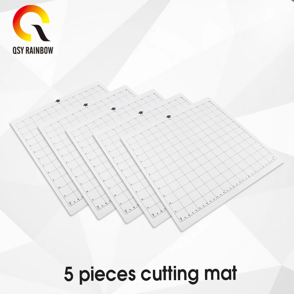 

5pcs Replacement Cutting Mat Adhesive Mat with Measuring Grid 8 by 12-Inch for Silhouette Cameo Cricut Explore Plotter Machine