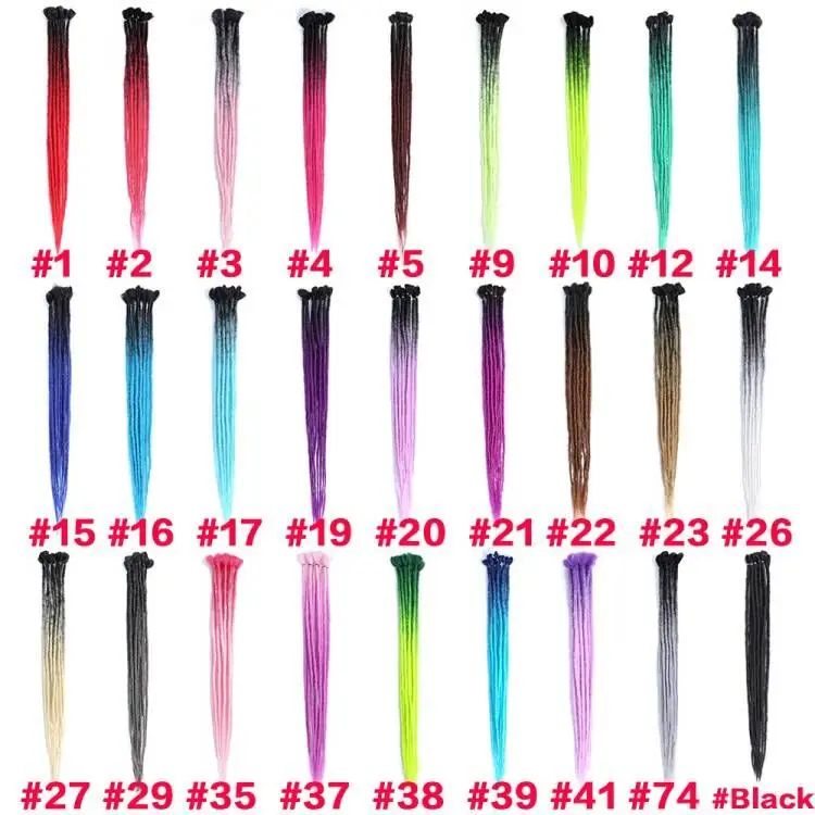 Афро синтетические дреды ручной работы удлинители волос для черных женщин Kanekalon