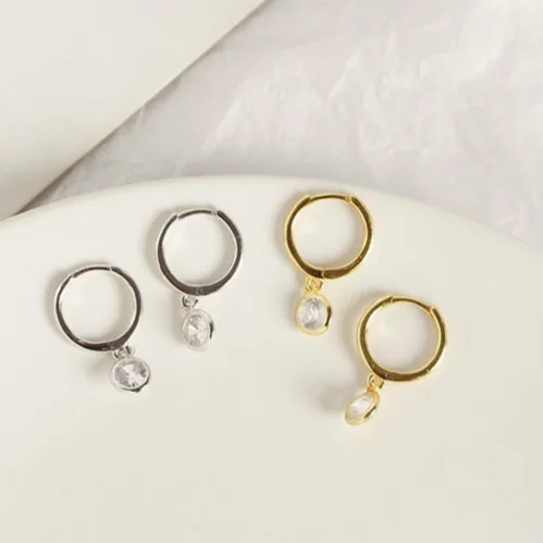 Женские серьги S925 Серебряный цвет маленькие круглые женские банкетные чтобы