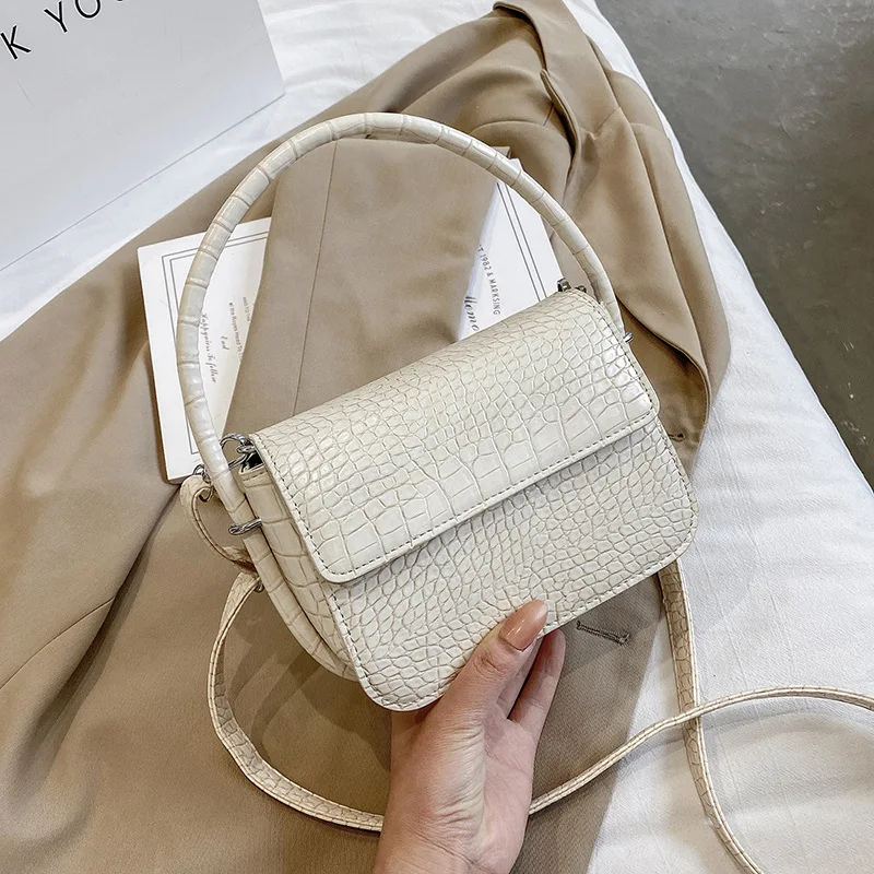 

Luxury Crocodile Pattern Shoulder Bags for Women Fashion Simple Female Bag 2021 Pu Leather Women's Brand Crossbody Handbags