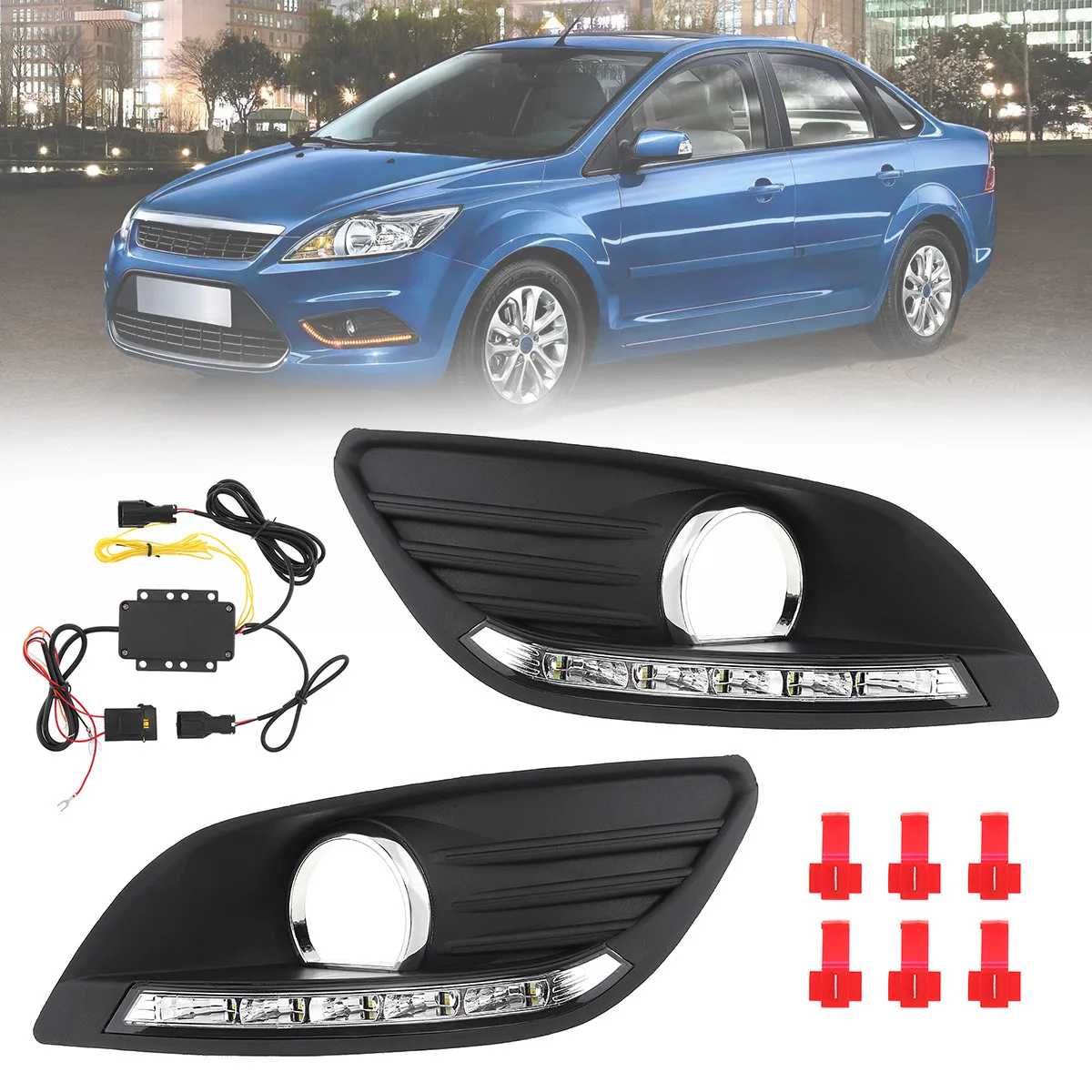 2 шт. белый светильник высокая яркость водонепроницаемый два и три отделения