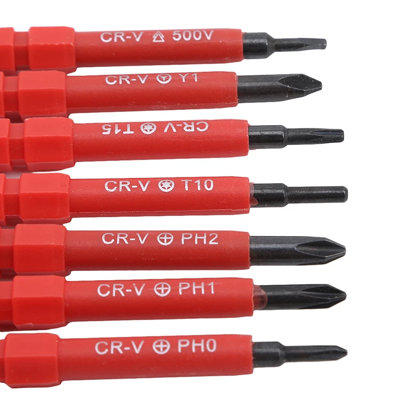 

8Pcs Set Multi Functional Magnetic Holder Screwdriver Bits Hand Tools Repair Electronic Insulation Manually Screwdrivers Bit