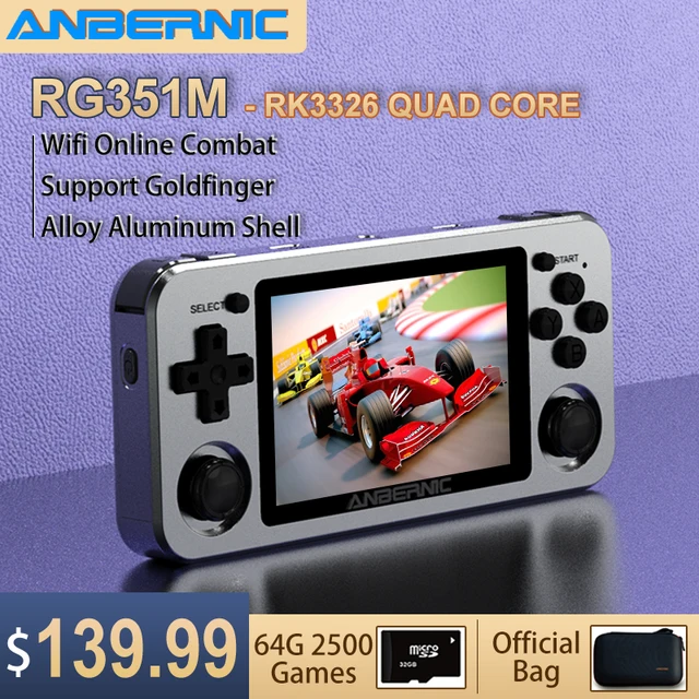ANBERNIC RG351M RG351P Retro Video Game Console Games Aluminum Alloy Shell 2500 Game Portable Console RG351 Handheld Game Player 2