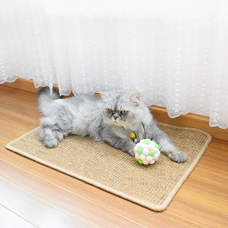 Когтеточка из сизаля для домашних животных натуральный коврик когтей подстилка