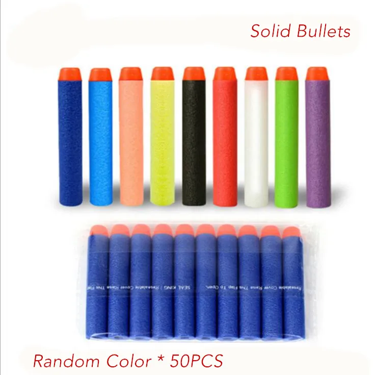 Solid Bullets Уличный игрушечный костюм для Nerf пистолет тактическое оборудование пистолет пуля аксессуары для журналов пуля клип совместимый Nerf пистолет мальчик подарок - Цвет: Solid Bullets