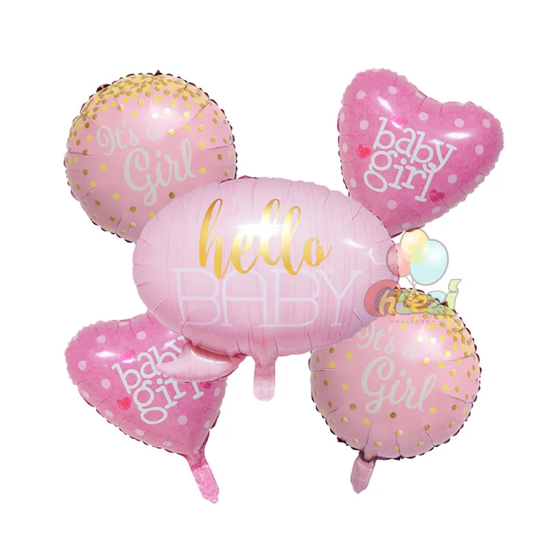 5/7 шт Hello Baby shower Фольга воздушные шары это для маленьких девочек и мальчиков