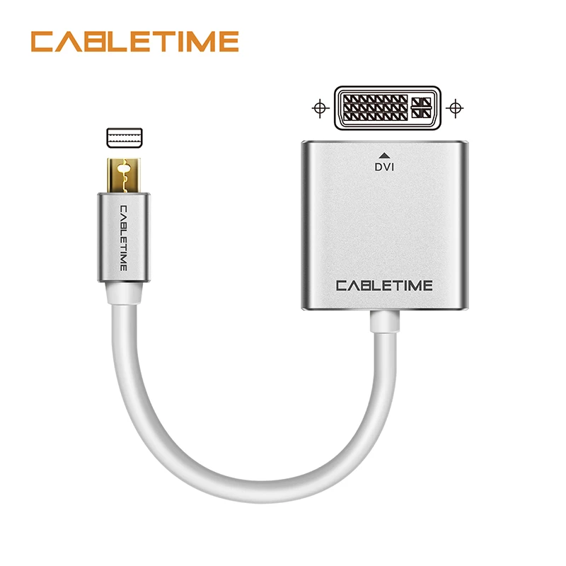 Переходник Cabletime Mini Displayport DVI штекер гнездо НОВЫЙ Thunderbolt DP M F для MacBook/Pro/Air N171|Кабели