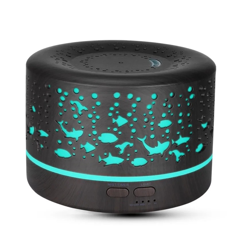 

Electric Home Essential Oil Aroma Diffuser Ultrasonic Air Humidifier with LED Night Light Wood Grain Cool Mist Humidificador
