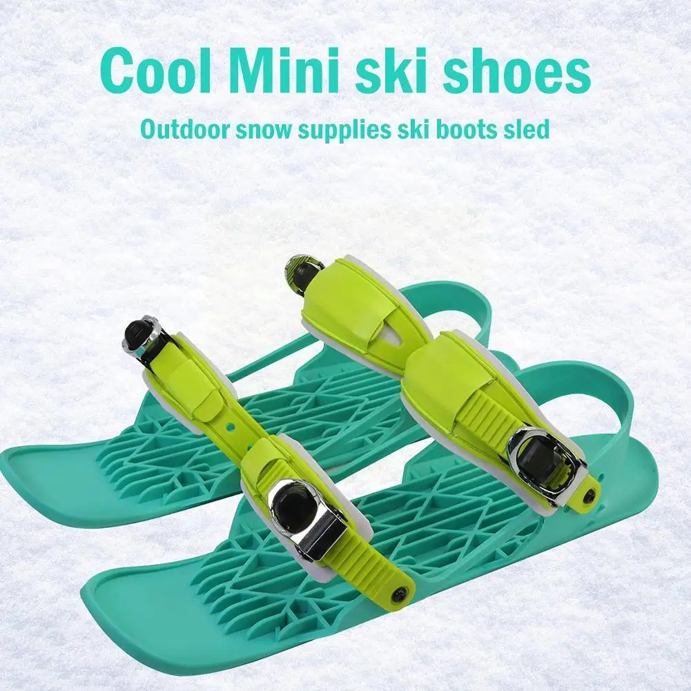 

Mini Ski Skates For The Short Skiboard Blades High Quality Adjustable Bindings Portable Skiing Shoes Board G9m1