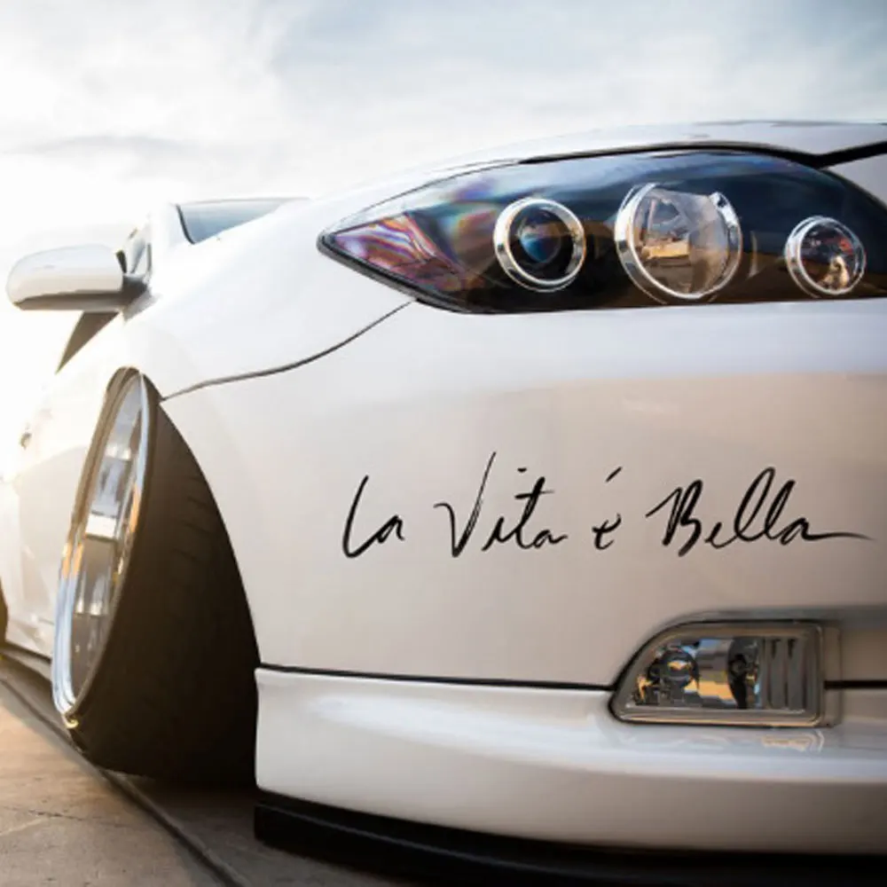 DSYCAR Life Is Beautiful LA VITA E BELLA слова светоотражающие наклейки на окна багажника