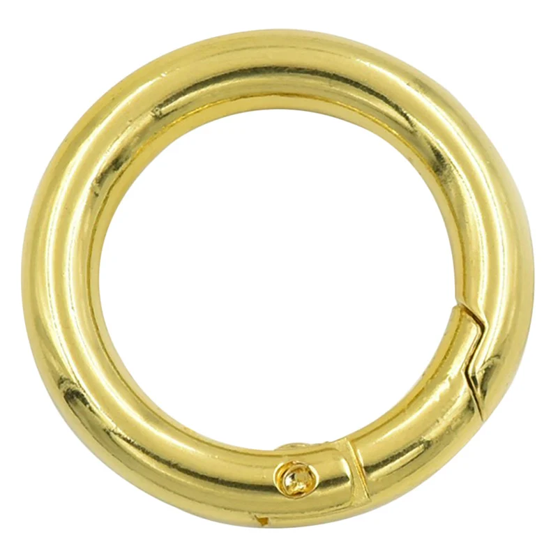 Gold 28mm Круглый карабин из нержавеющей стали Тактический Многофункциональный многофункциональный инструмент Блокировка круг карабины скалолазание EDC брелок для ключей - Цвет: Gold 28mm