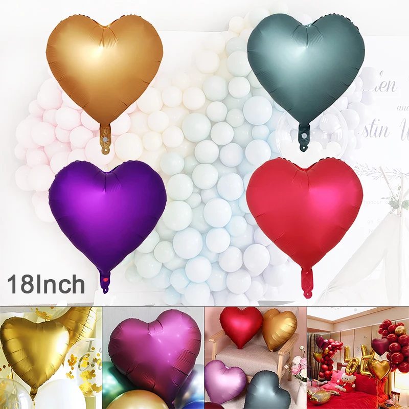 

18 Inch 4 Color Aluminum Film Heart-shaped Balloon Birthday Party Decoration