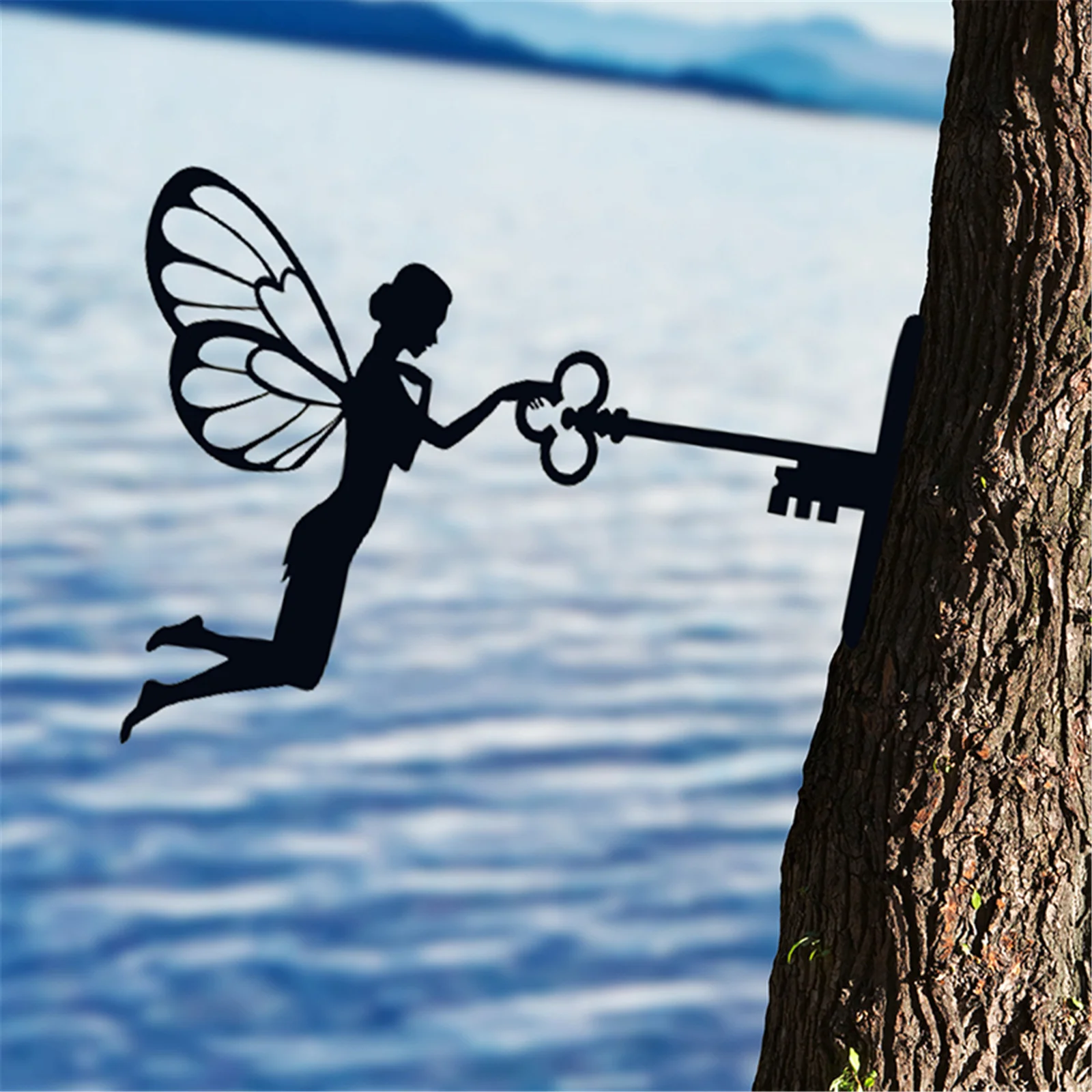 

Yard & Garden Decor Metal Fairy Garden Stake Art Silhouette Decoration Exquisite Tree Ornament for Home Courtyard Lawn Hot