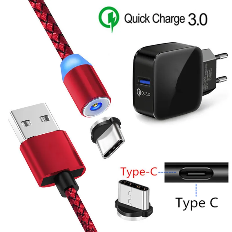 Магнитный зарядный кабель типа C для Samsung S8 S9 A30 A50 Google Pixel 3a 3 XL Oppo Reno Find X магнитный USB