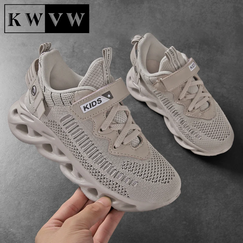 

Детская повседневная спортивная обувь, сетчатые дышащие кроссовки для мальчиков, беговые кроссовки с мягкой подошвой из ЭВА, нескользящие ...