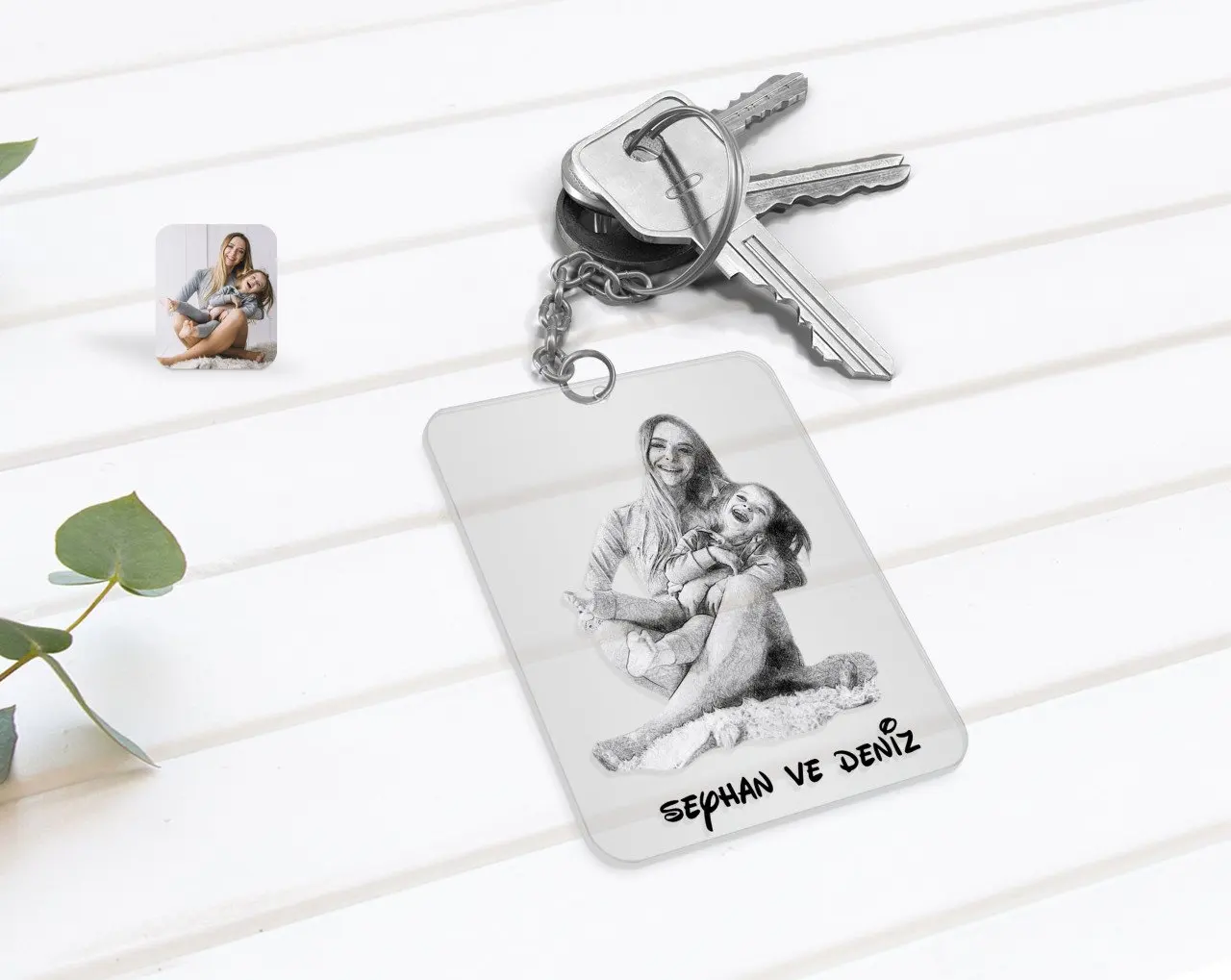 

Personalized Special Charcoal Design Transparent Plexiglass Anahtarlık-1