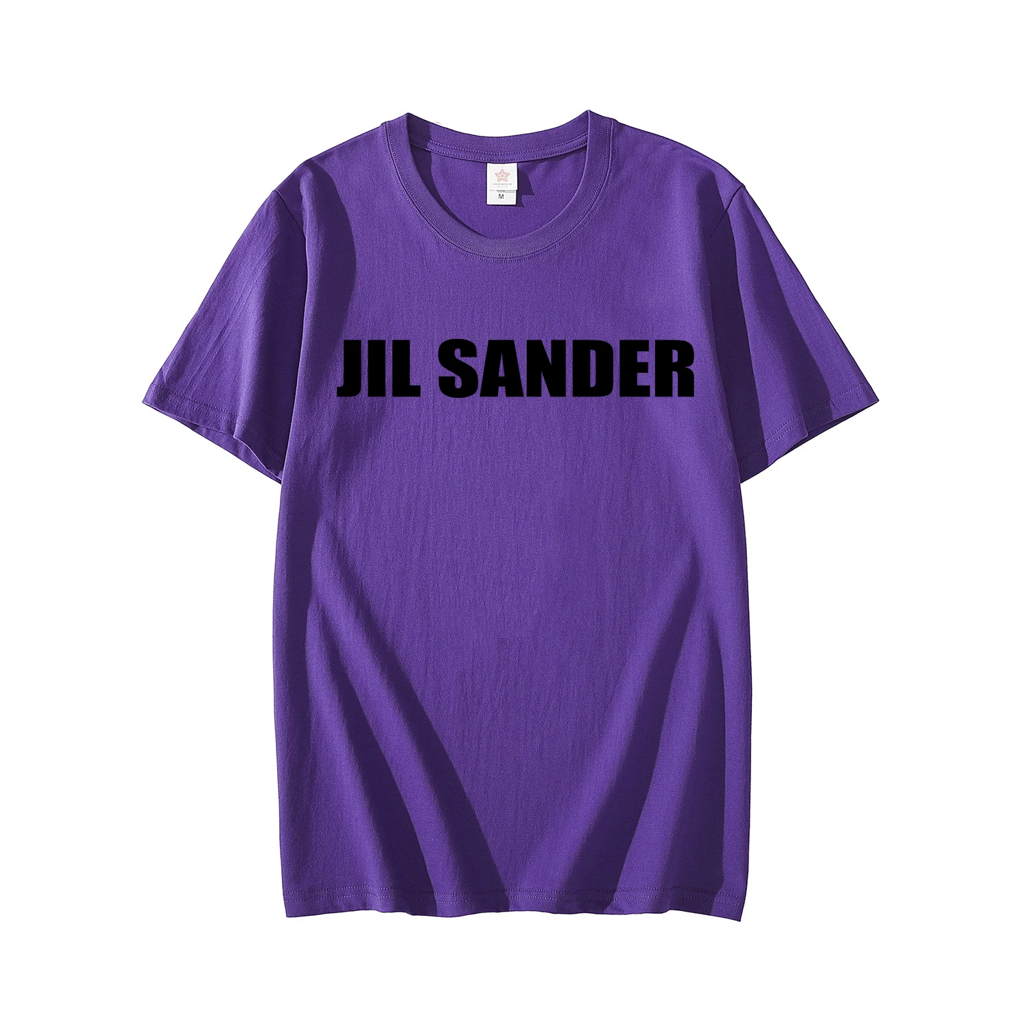 

2021 New Brand Women's Black Letter Cotton T-shirt Oversized Top JIL SANDER Short-sleeved T-shirt Women Summer Men's Top