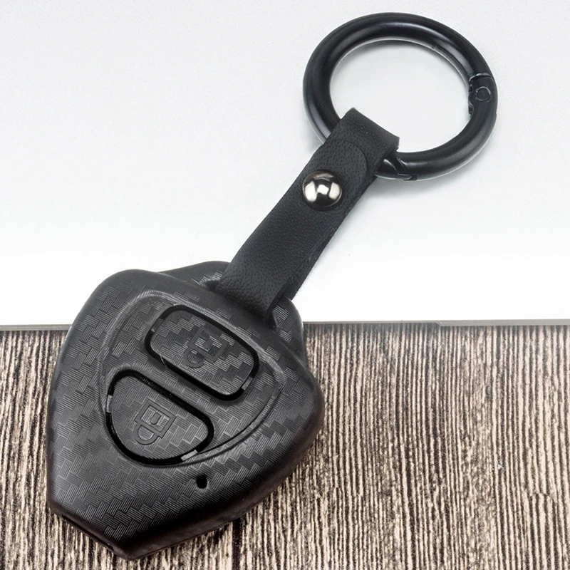 Чехол для автомобильного ключа из углеродного волокна с 2/3 кнопками чехол Toyota Camry