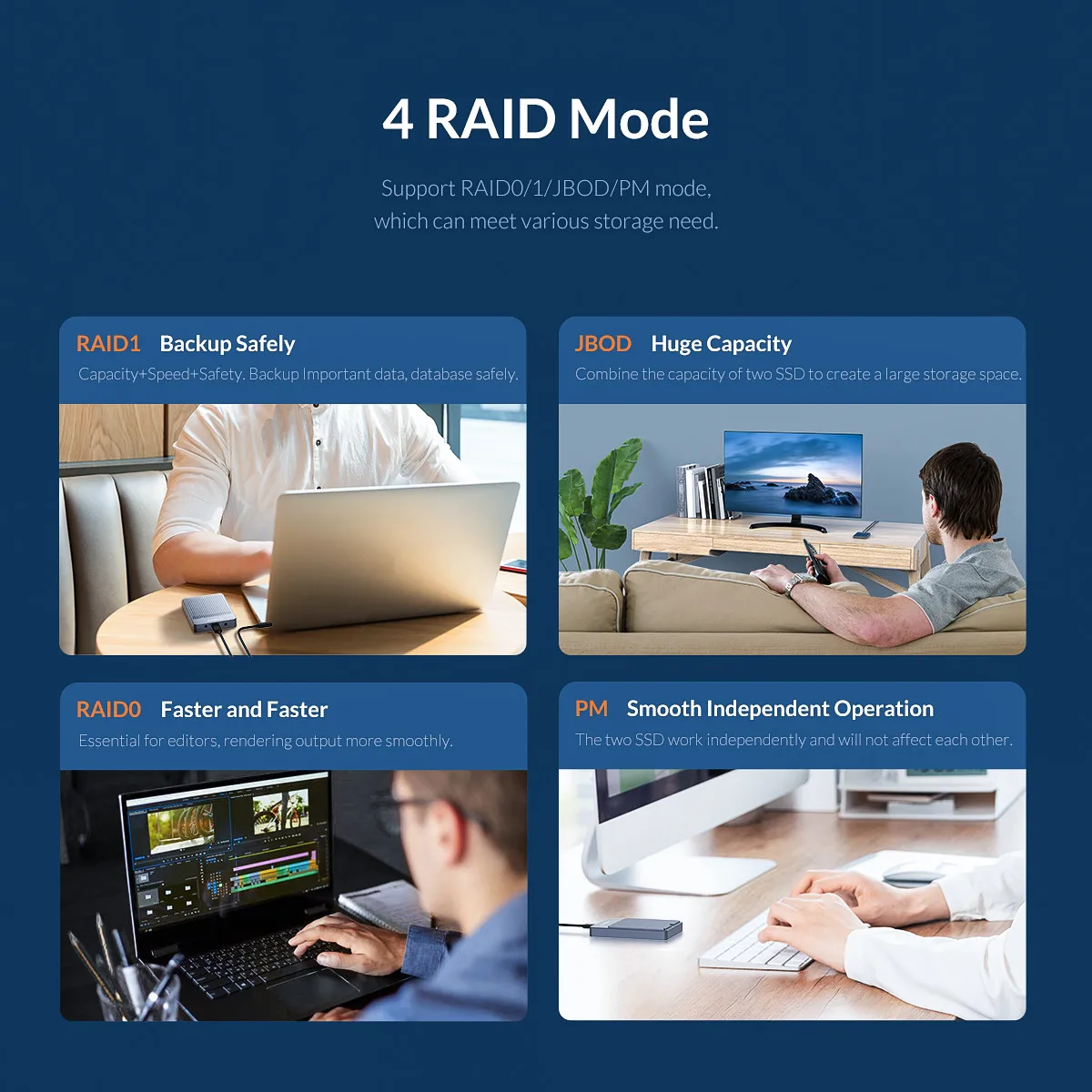 Чехол ORICO LSDT RAID Dual Bay M2 SSD с поддержкой M.2 NGFF SATA Disk для B Key &amp + M режима PM/RAID 0/RAID 1/jino |