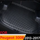 Sinjayer коврик для багажника автомобиля, водонепроницаемые коврики для багажника автомобиля, коврик для багажника с высокой стороны, коврик, подкладка для Peugeot 3008 2013 2014 15-2017