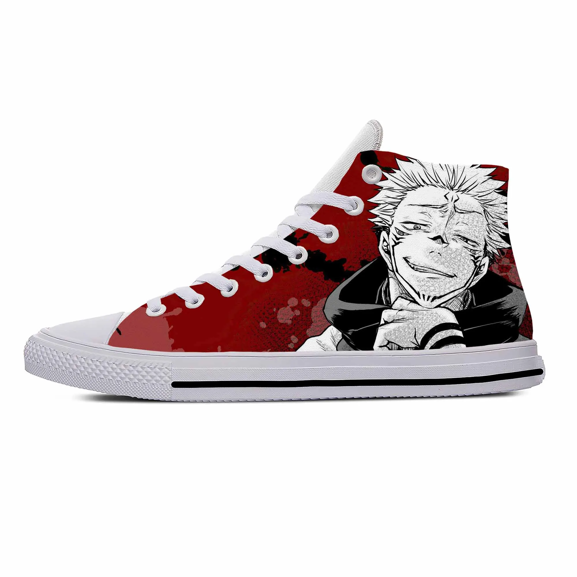 

Anime Cartoon Jujutsu Kaisen Itadori Yuji Sukuna Casual Cloth Shoes High Top Lightweight Breathable 3D Print Men Women Sneakers
