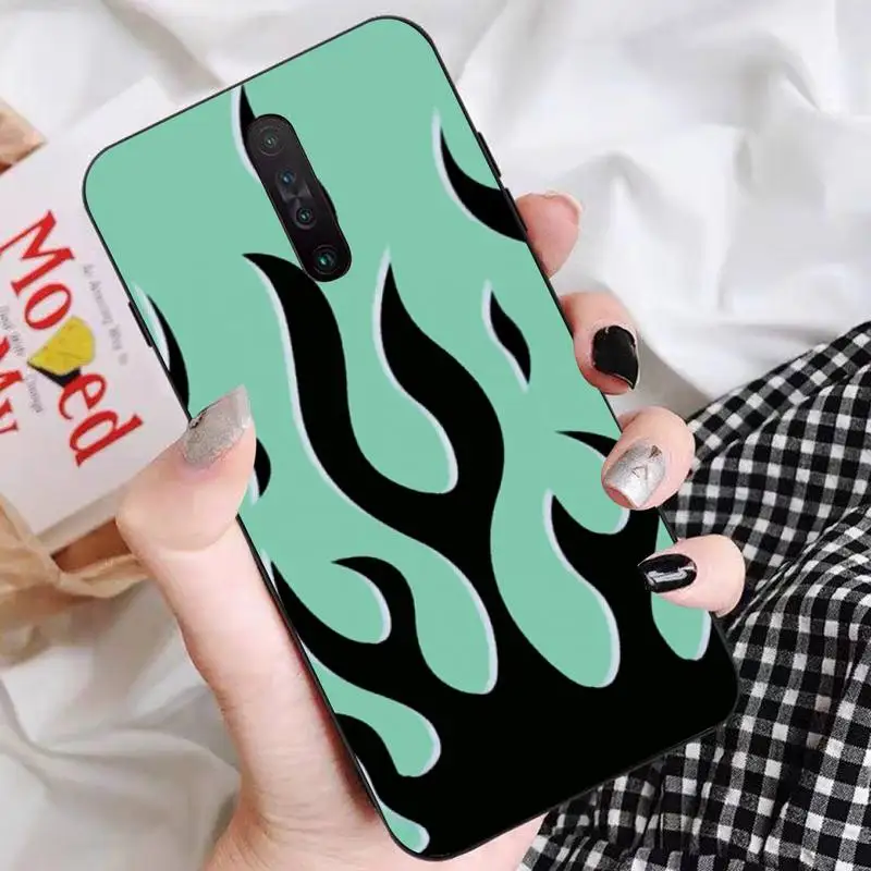 

Blue Red Flame Fire Phone Case for Redmi 5 6 7 8 9 A 5plus K20 4X S2 GO 6 K30 pro
