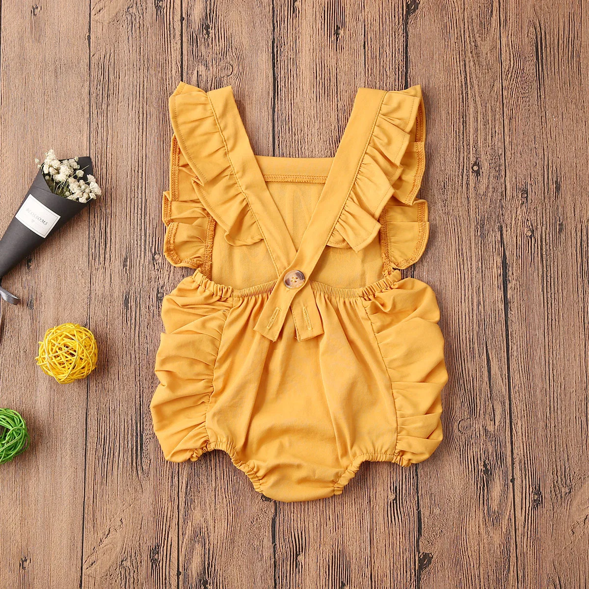 

Newborn Baby Girl Flower Ruffle Bodysuit 2020 Summer Infant Girls Sleeveless Backless Jumpsuit One Piece Playsuit Clothes 3-24M