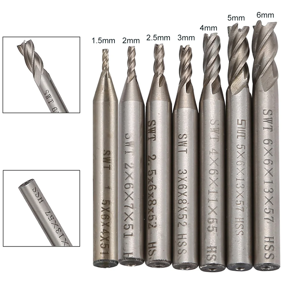 

7x 4- HSS CNC 1,5-6