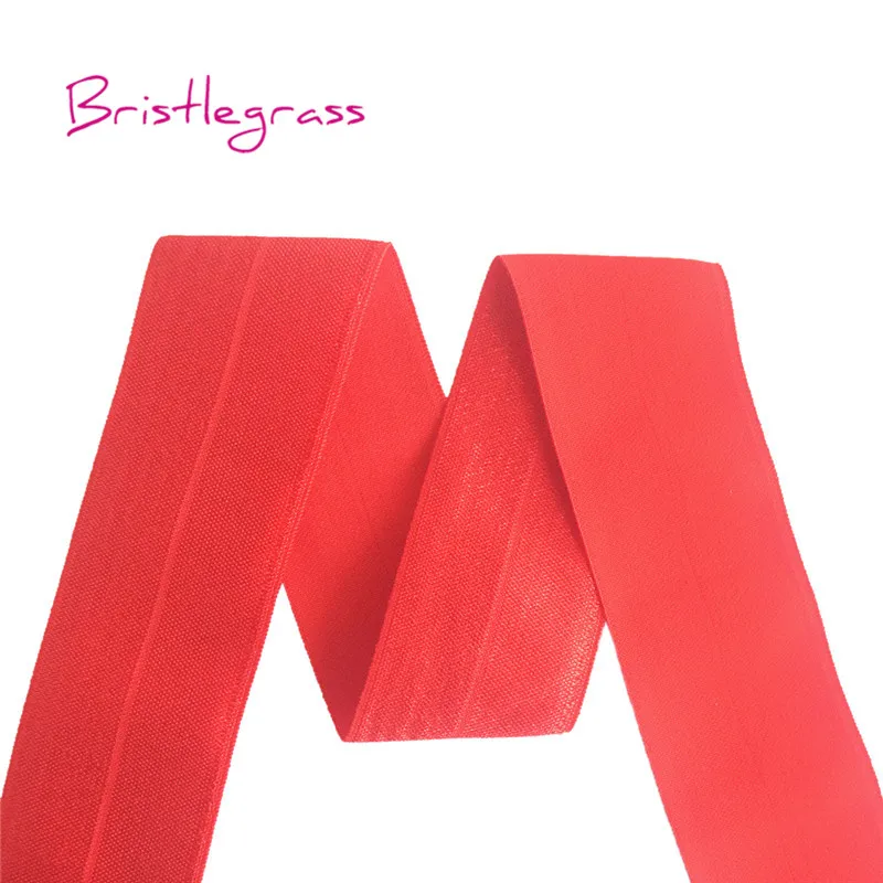 BRISTLEGRASS 5 ярдов 1-1/" 40 мм Блестящий враг складной эластичный спандекс атласная лента для волос галстук платье с повязкой кружевной отделкой DIY шитье ремесло