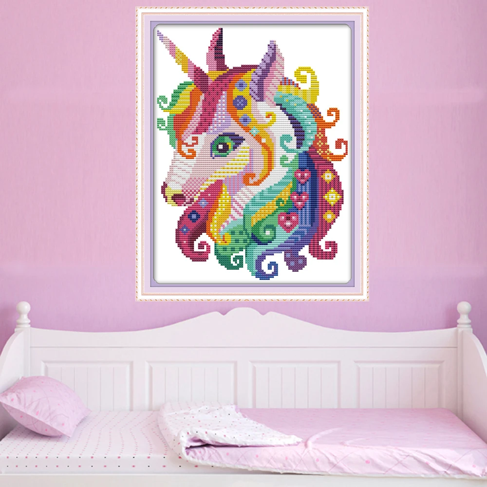 Joy Sunday набор для рукоделия с вышитым рисунком единорога 14CT Китайская вышивка